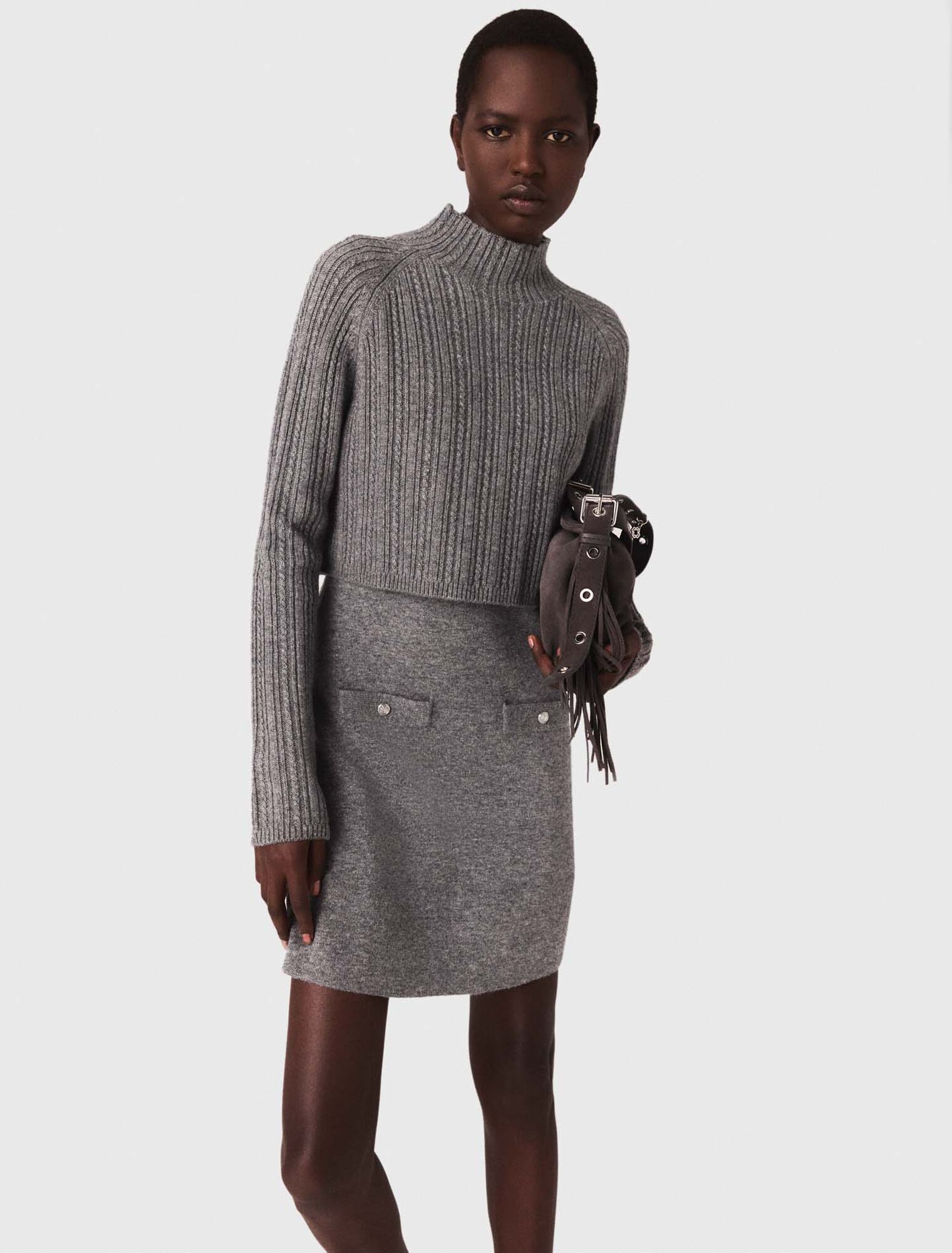 Robe en maille avec pull amovible