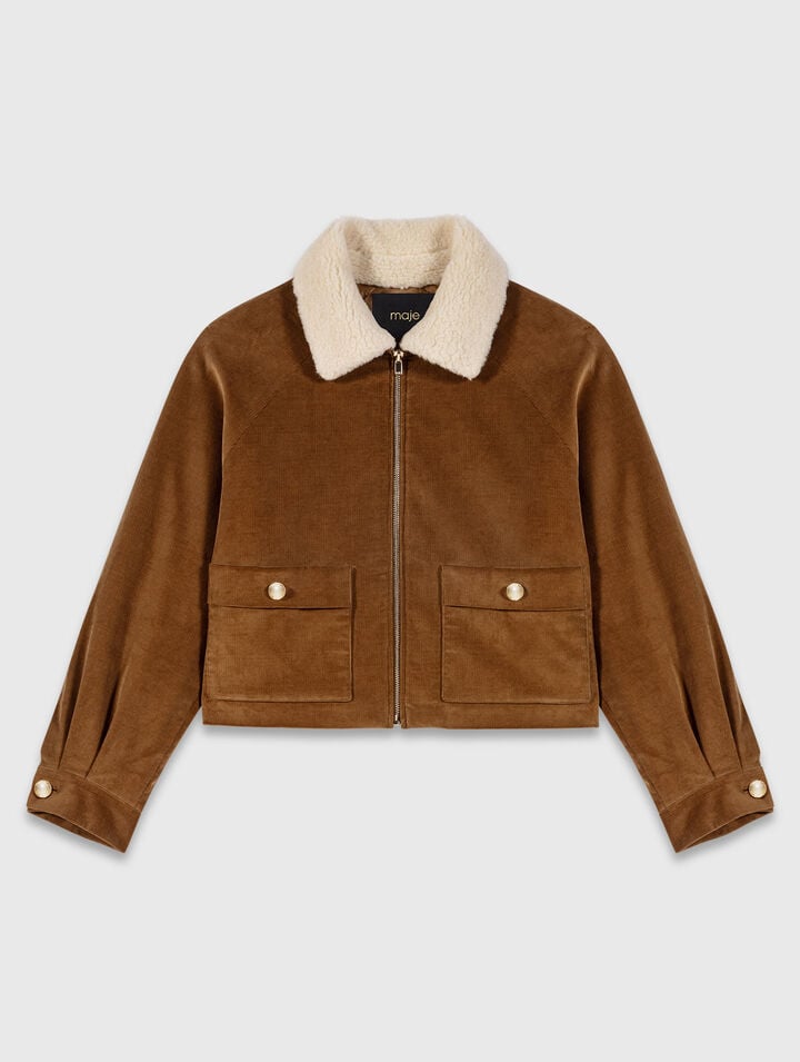 Cropped corduroy jacket