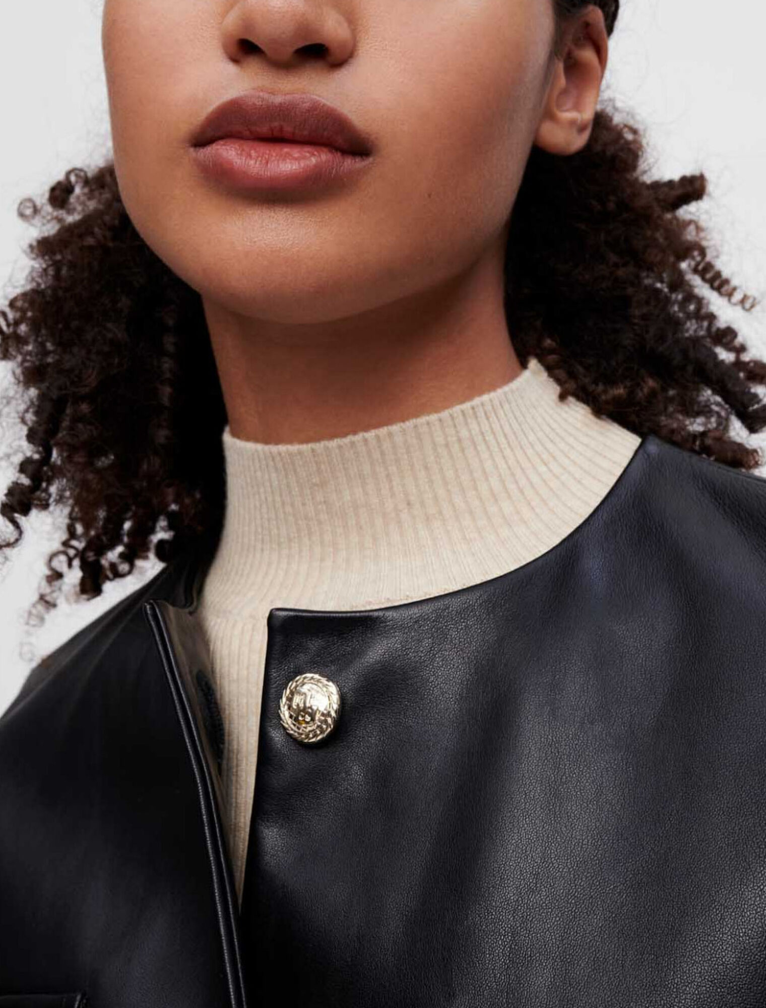 Blouson façon veste 4 poches en cuir