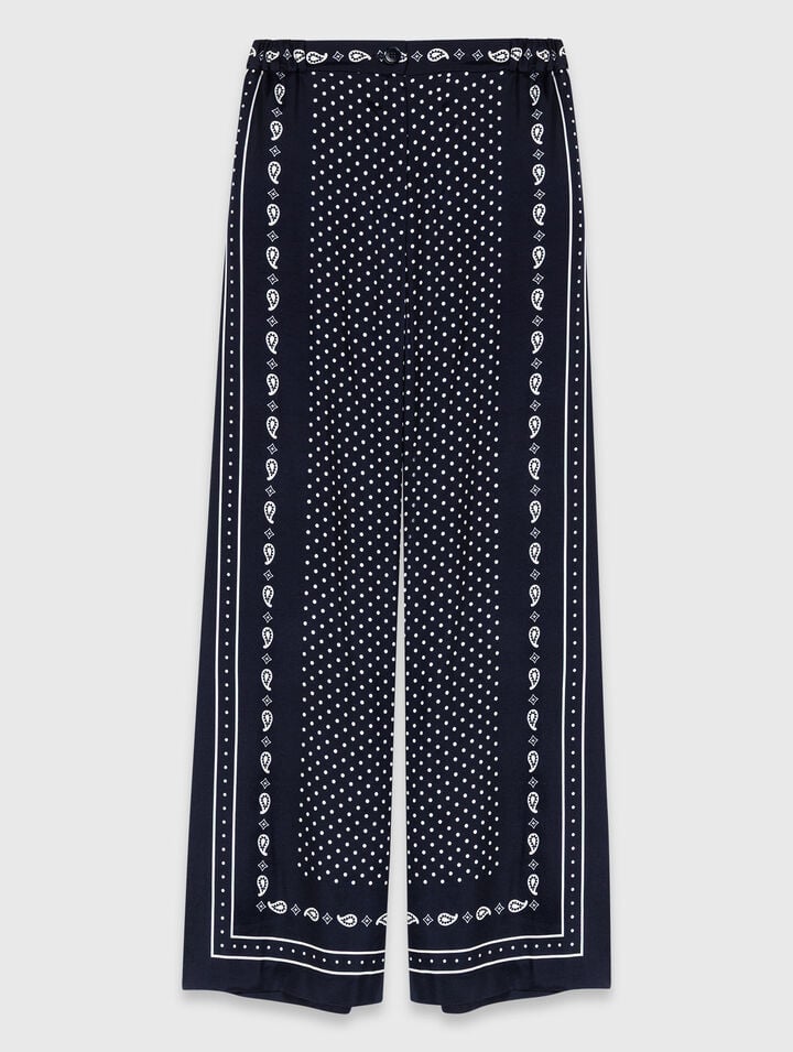 Pantalon fluide imprim&eacute;