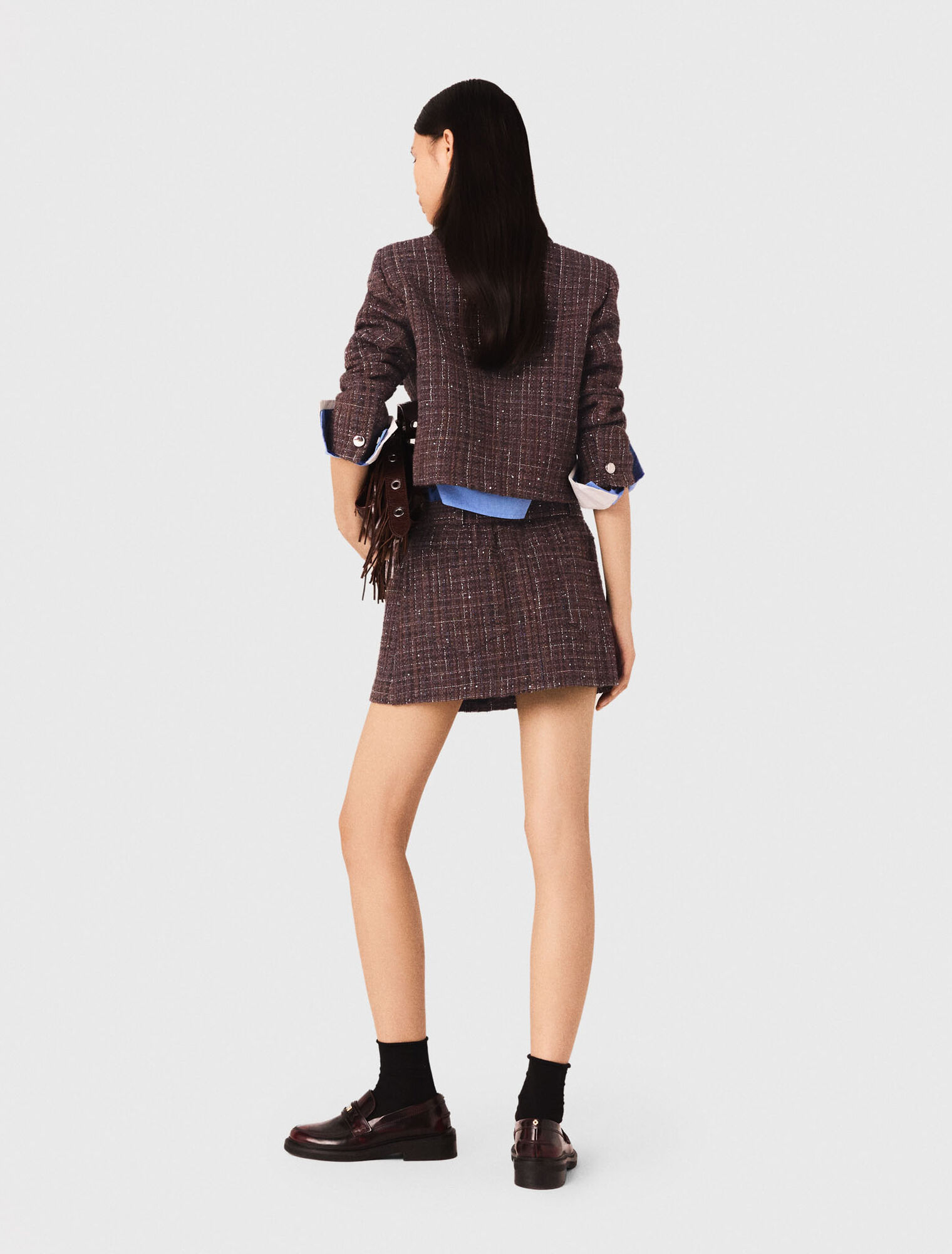 Veste courte en tweed