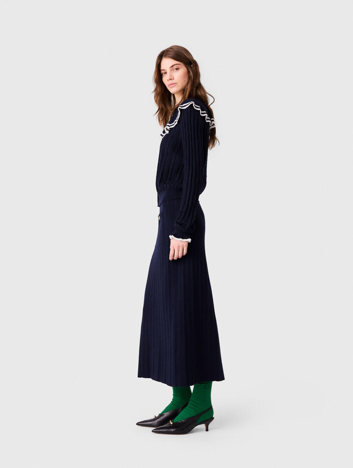 Layered cape cardigan