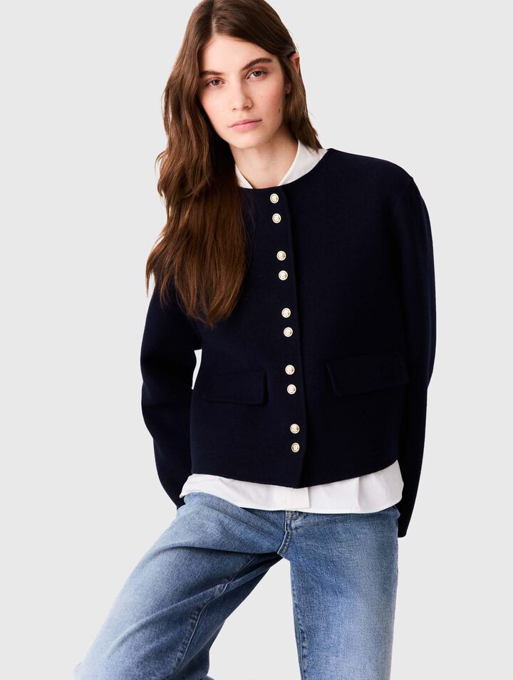 Manteau court en double face