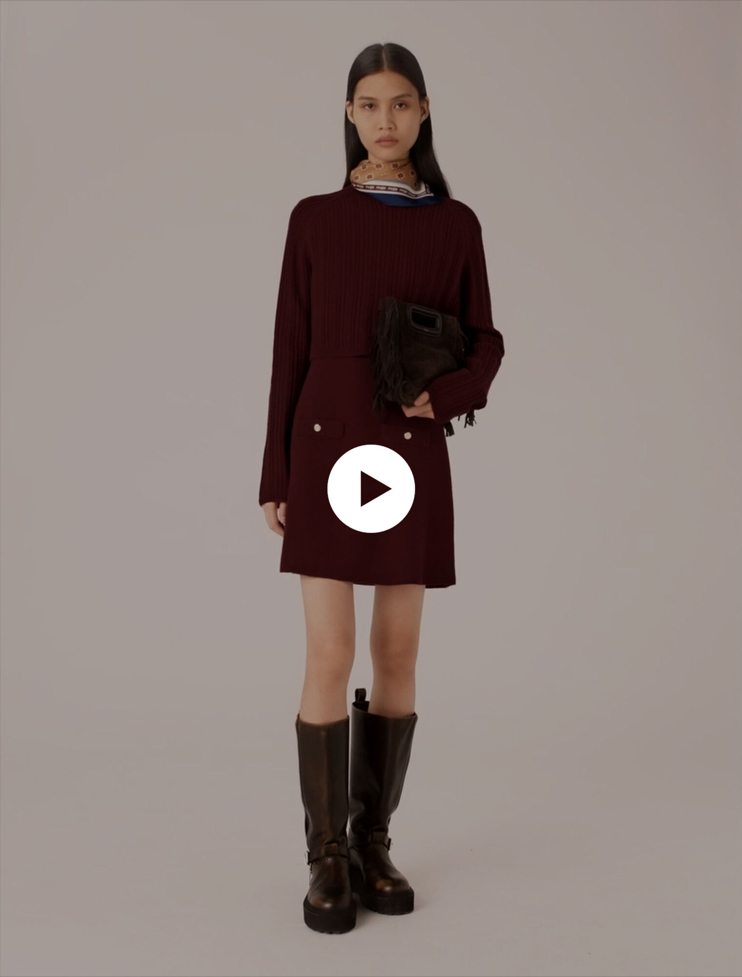 Robe en maille avec pull amovible