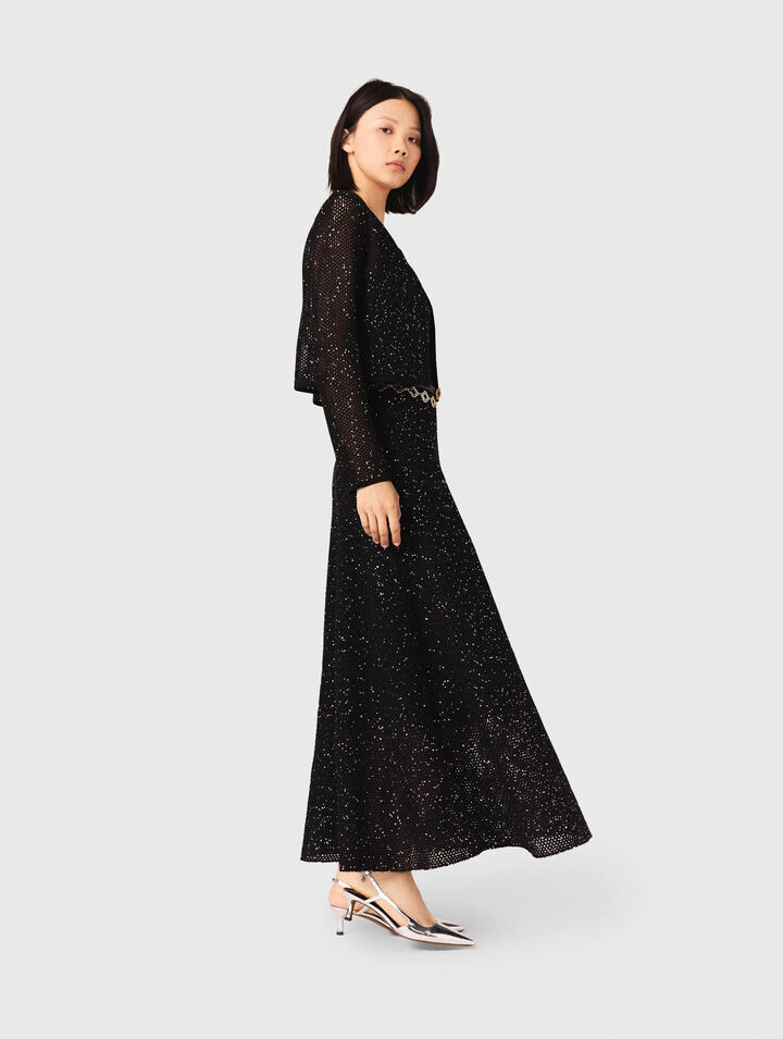 Cardigan en maille strassée