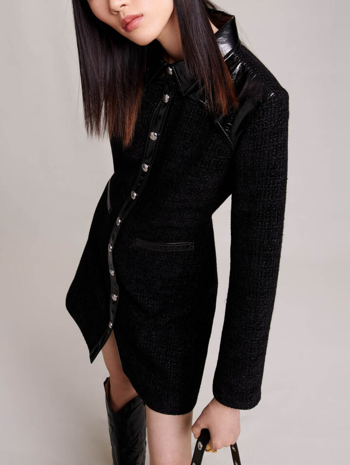 Robe courte en tweed