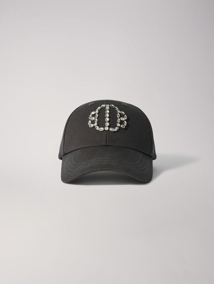 Clover rhinestone cap