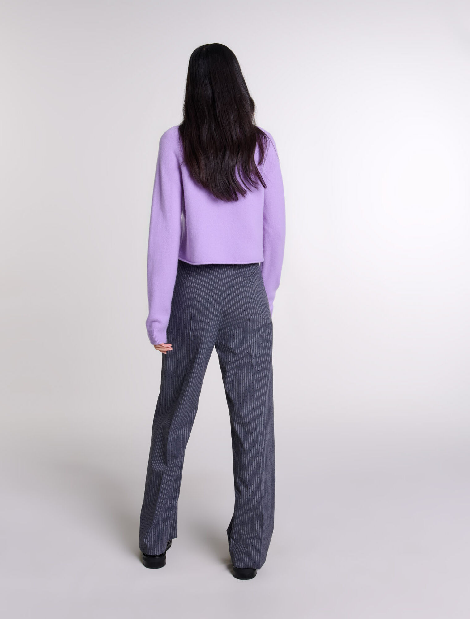 Pantalon de tailleur strassé