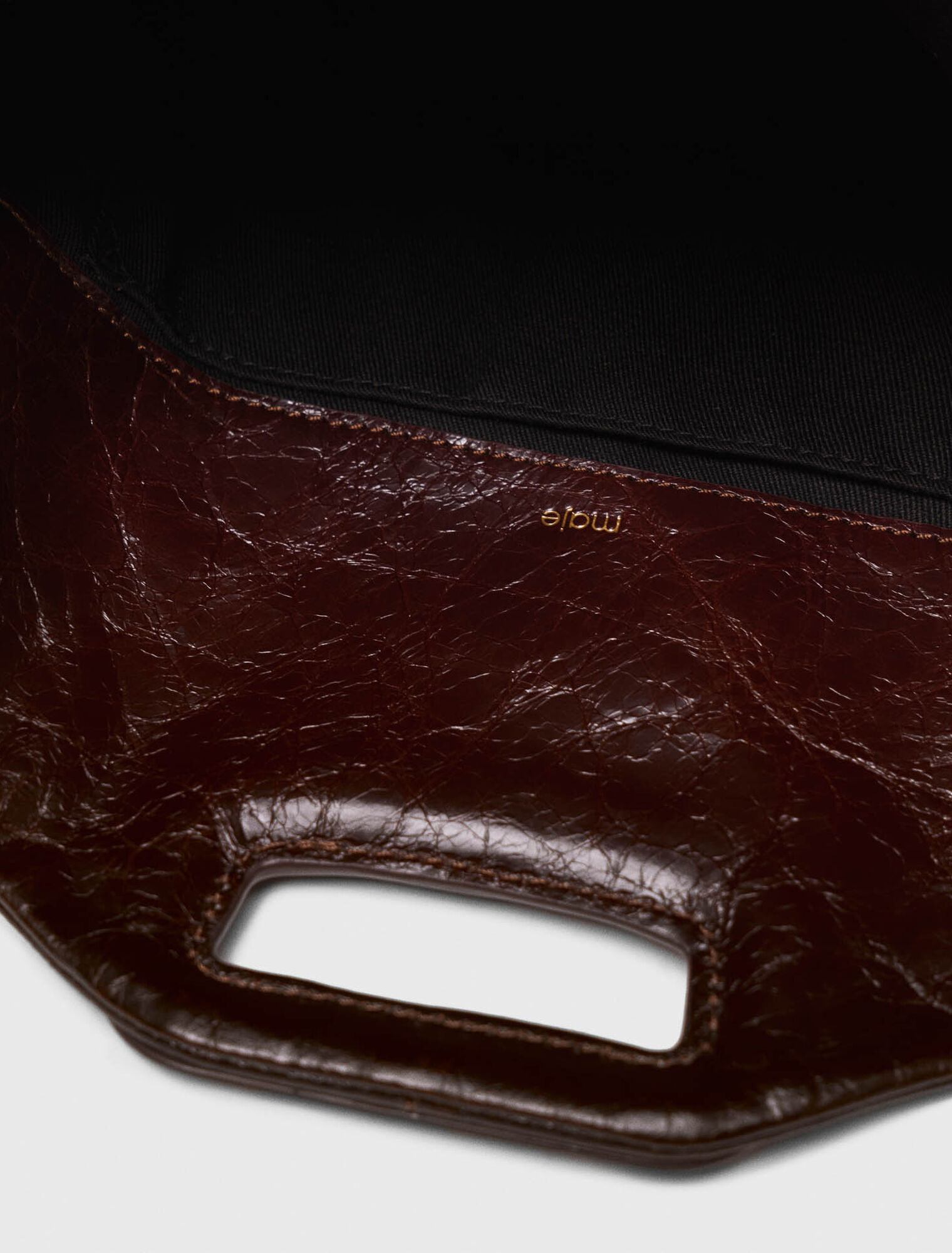 Sac Miss M en cuir craquel&eacute;