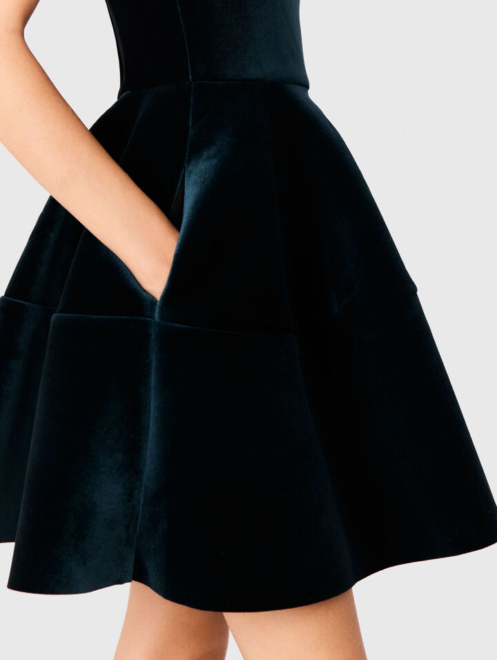 Robe patineuse en velours