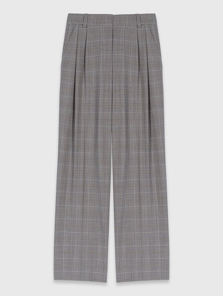 Checked suit trousers