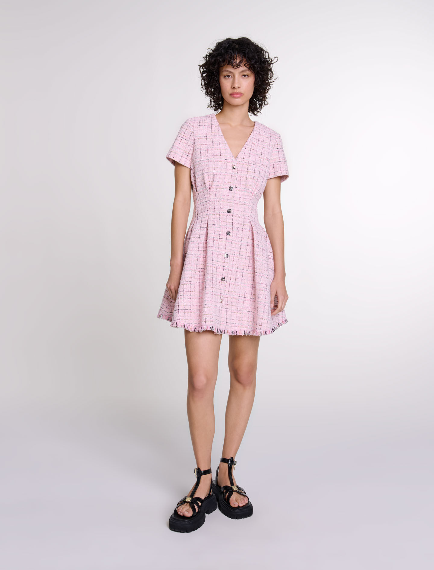 Maje robe tweed outlet