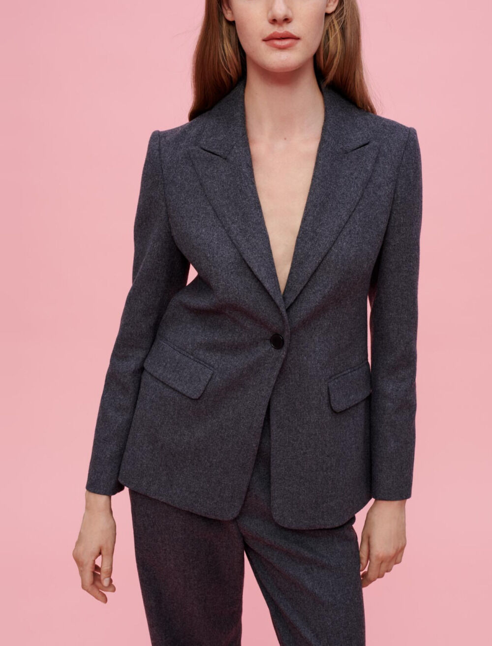 Gray flannel jacket Offline Blazers Jackets Maje