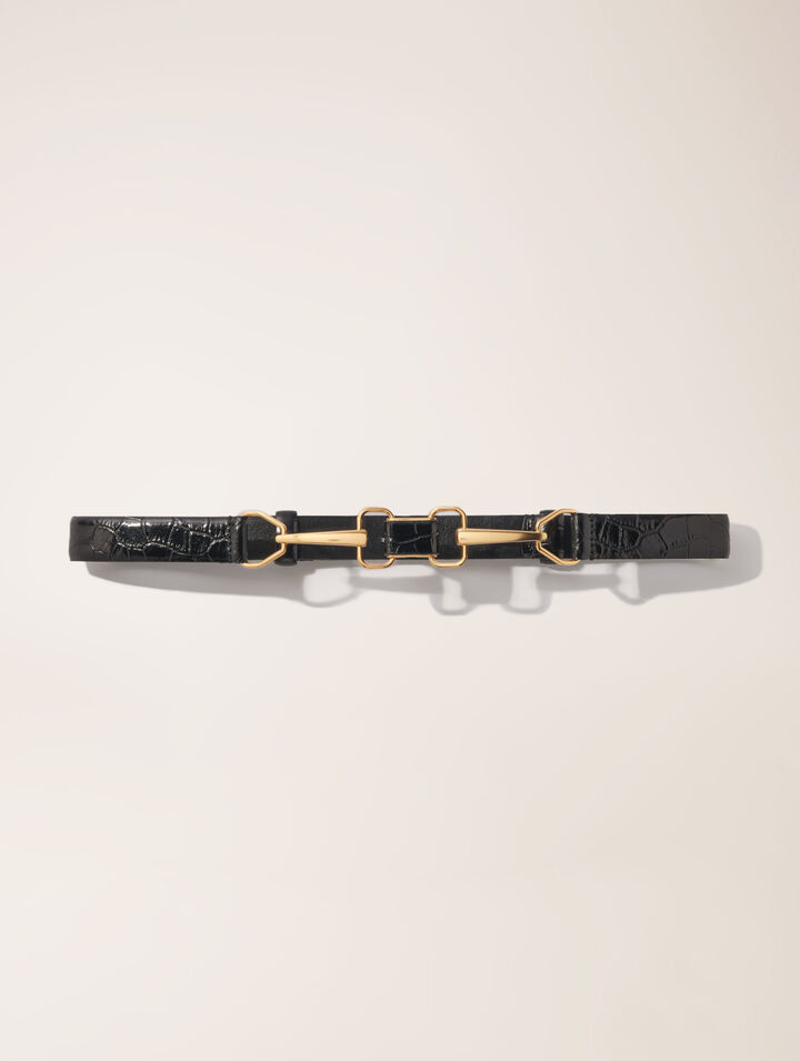 Ceinture en cuir et boucle mors