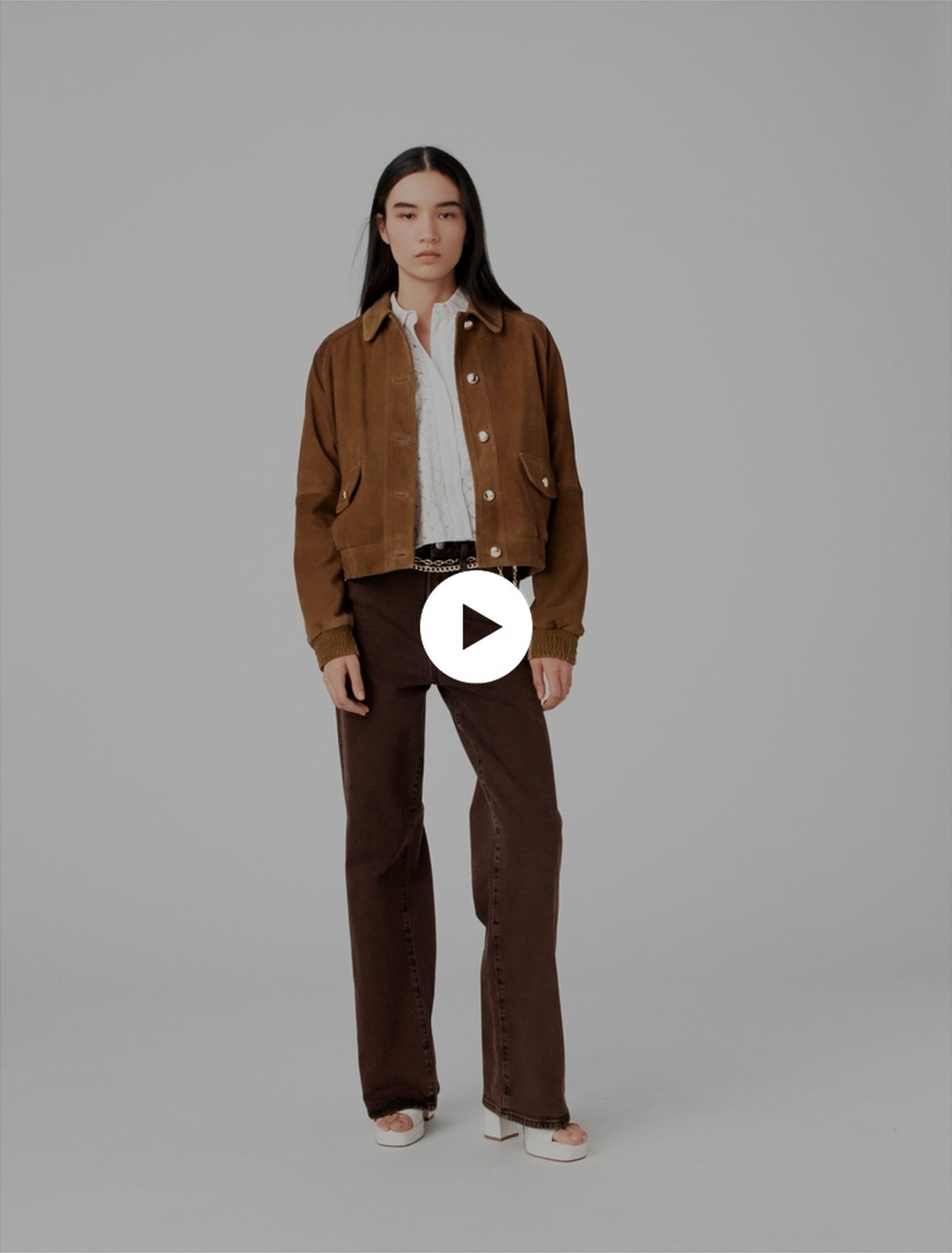 Bootcut jeans with chain