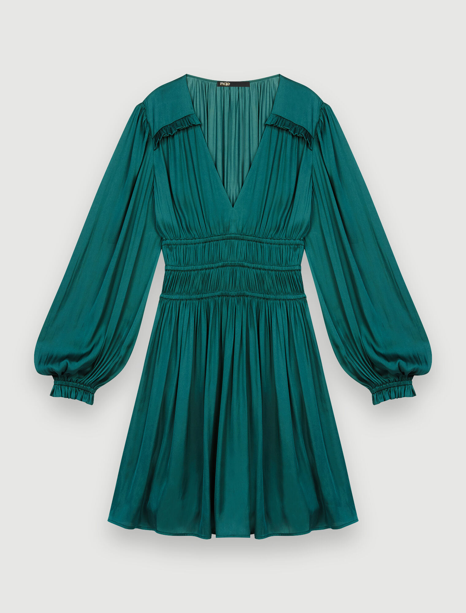 Robe courte satinée