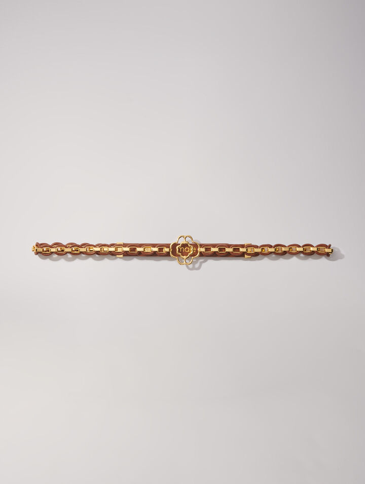 Ceinture en cuir et maillons