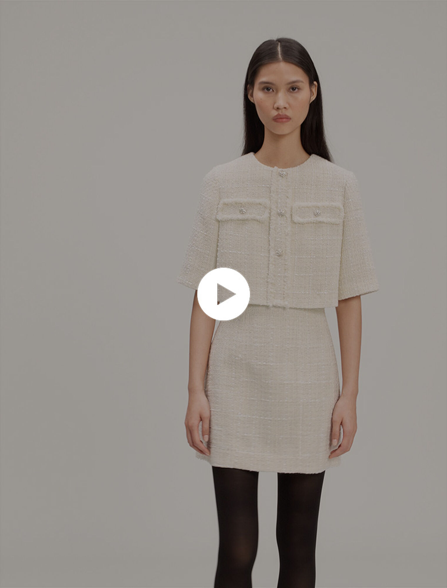 Tweed 2-in-1 short dress