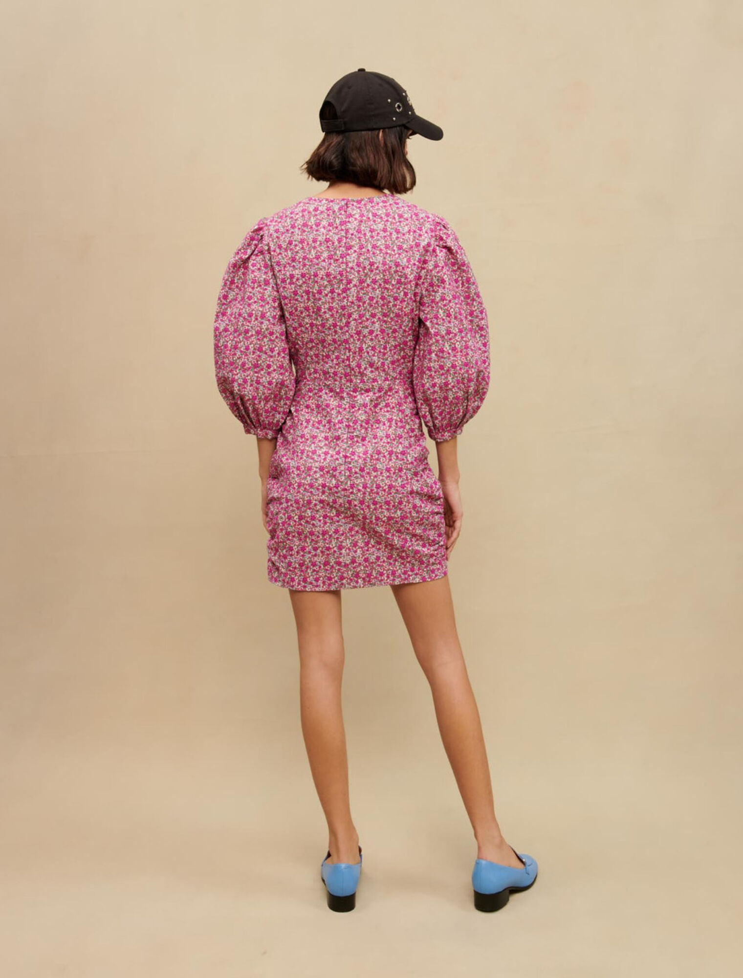 Robe courte à imprimé fleuri