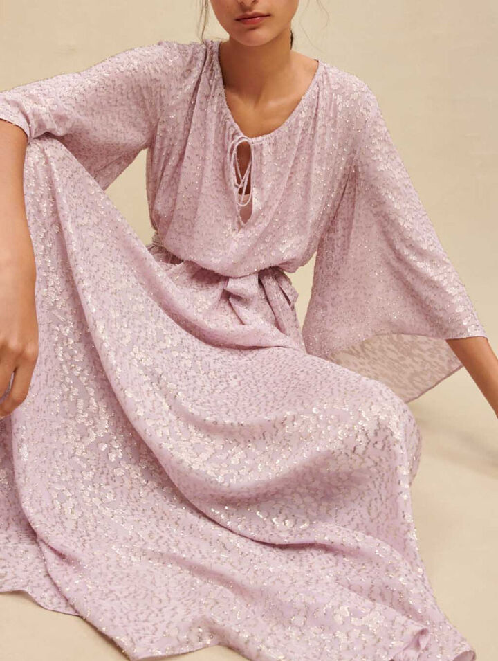 Robe longue brillante