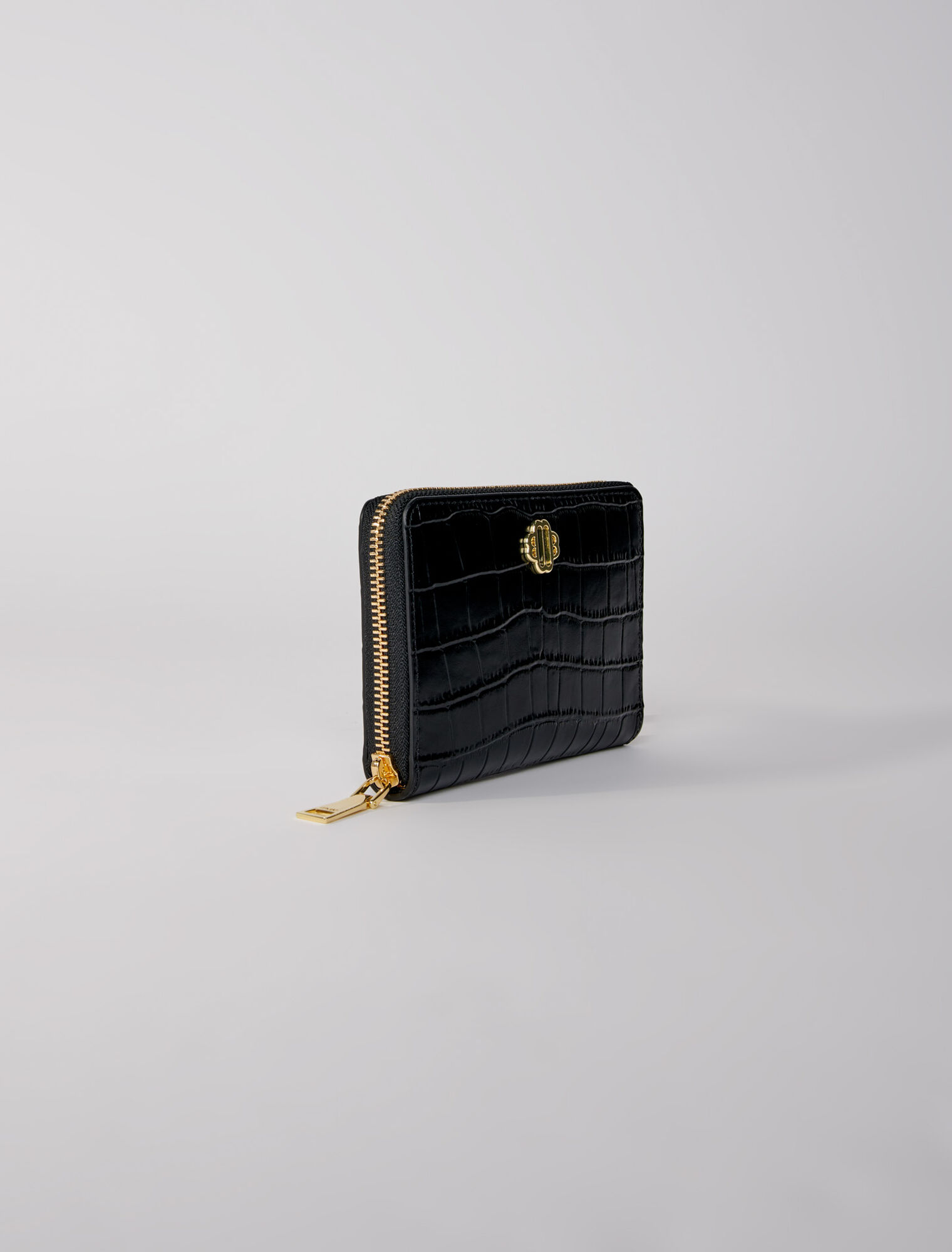 Portefeuille en cuir effet croco