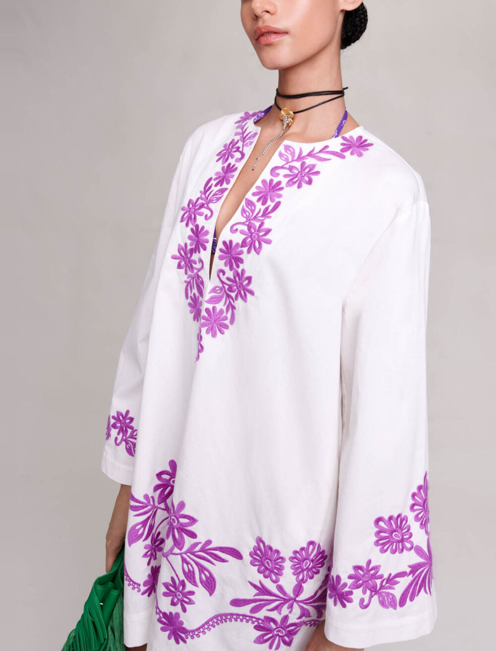 Robe tunique brodee Robes Maje