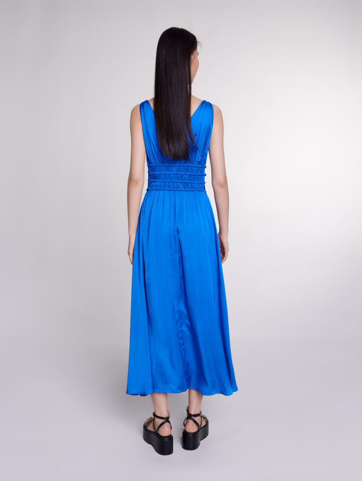 Robe satinée ajourée