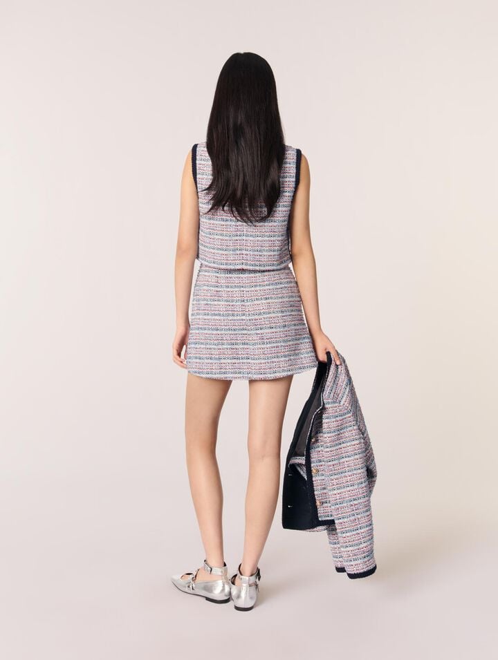 Robe courte 2-en 1 en tweed