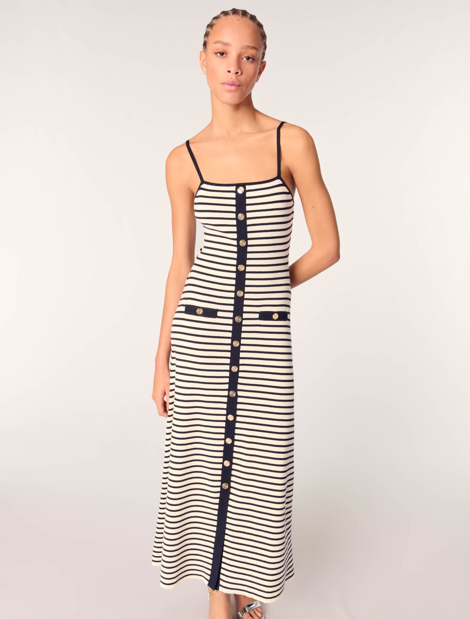 Rib knit maxi dress