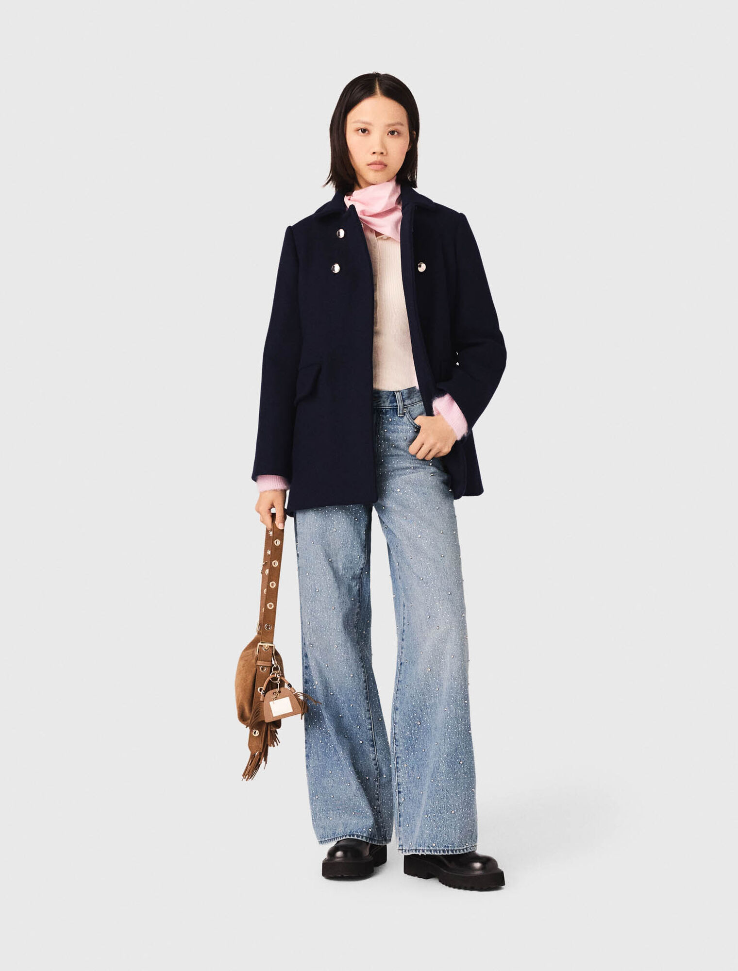 Manteau en laine mélangée