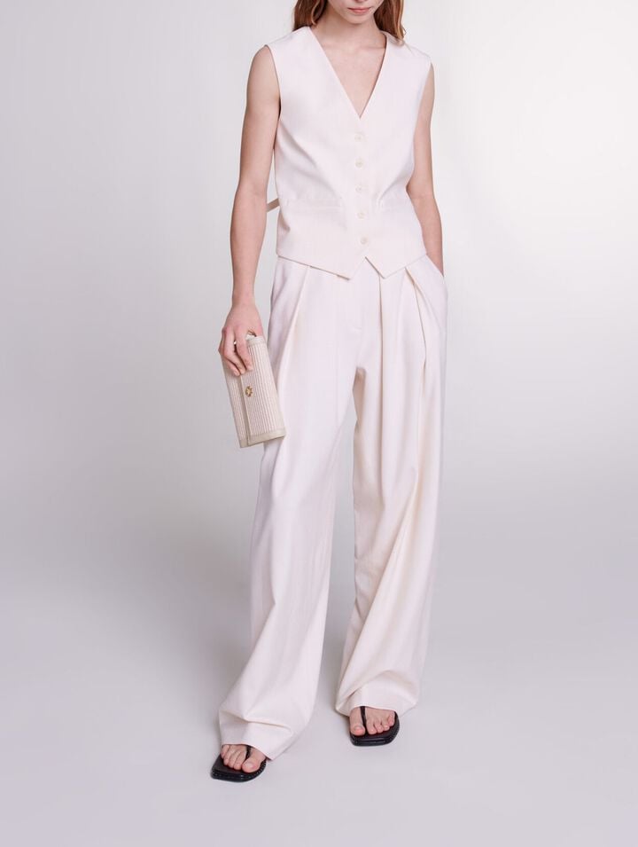 Pantalon de tailleur large