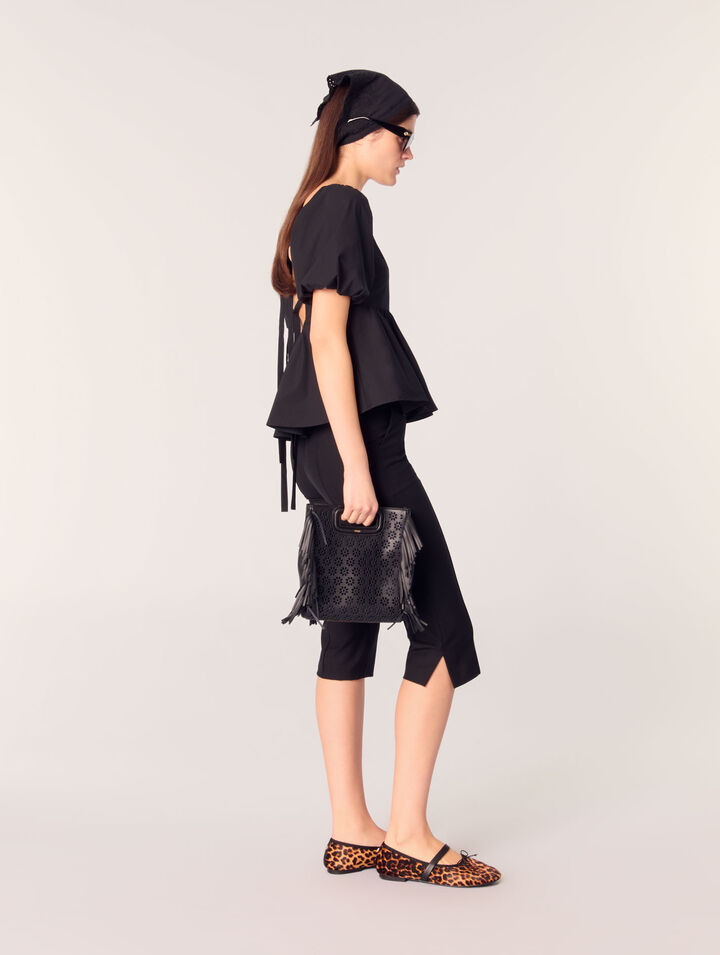 Perforated leather M bag