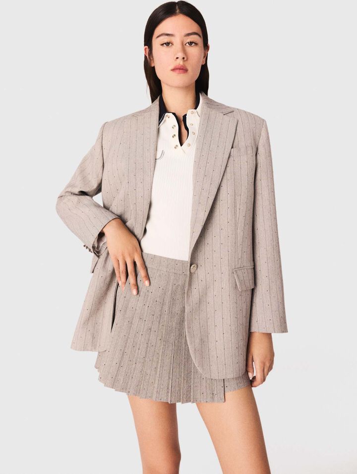 Veste de tailleur à strass