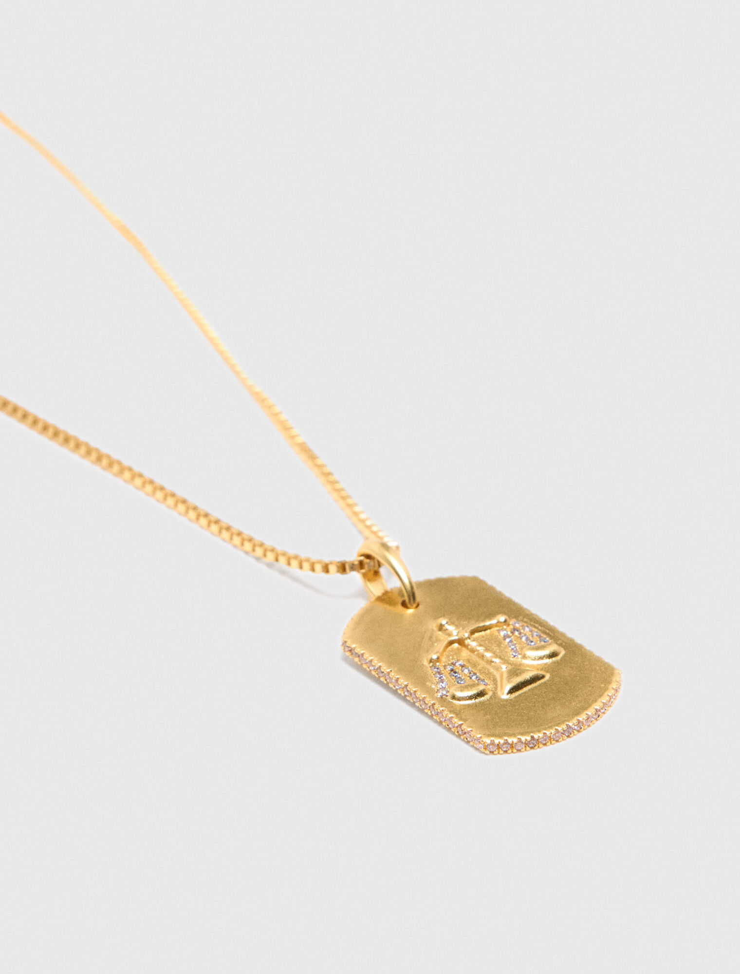 Collier plaque signe du zodiaque
