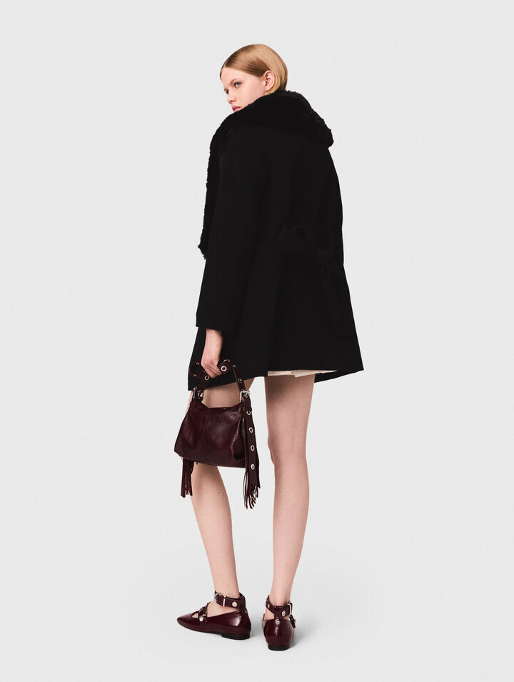 Manteau mi-long double face