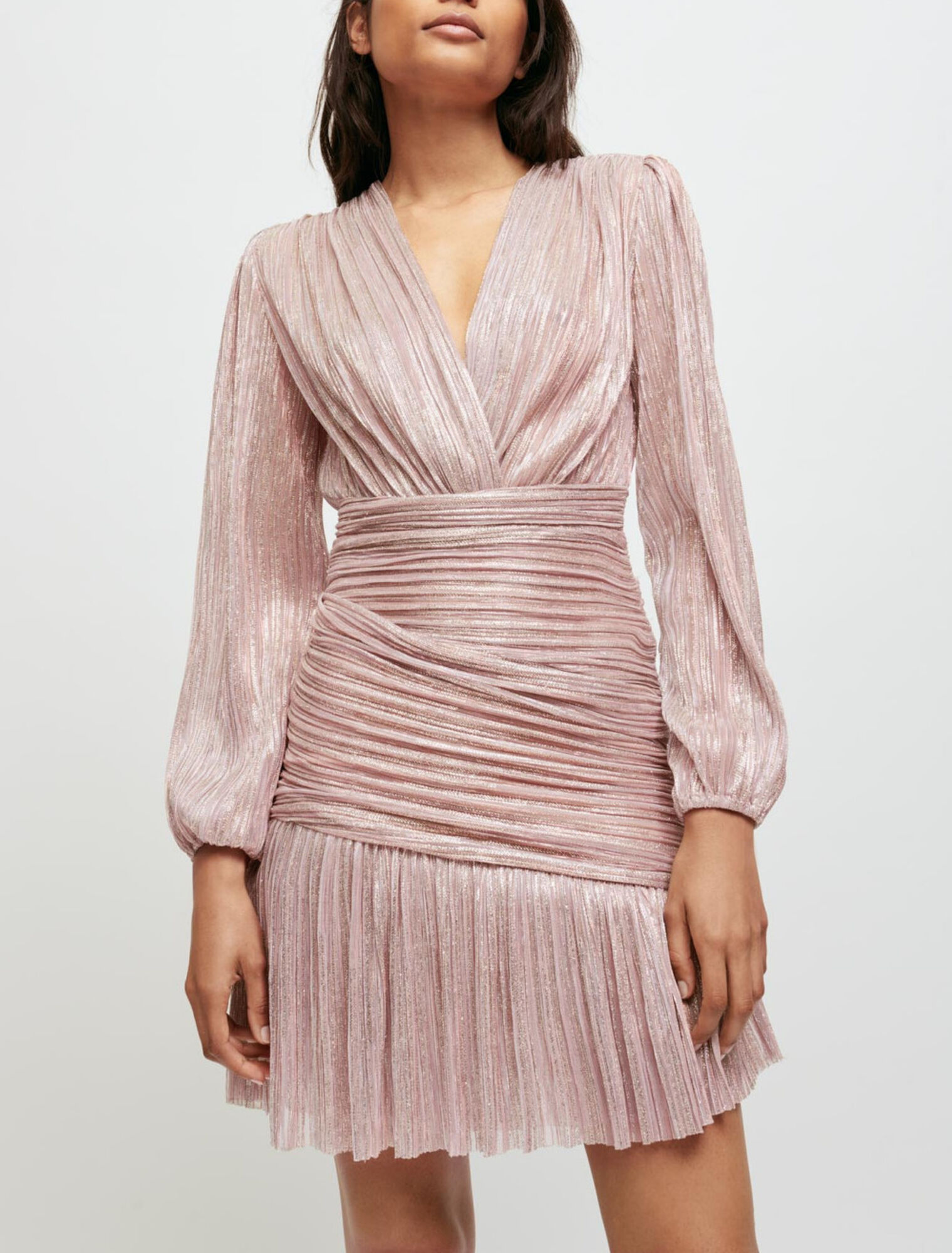 Robe en lurex drapée