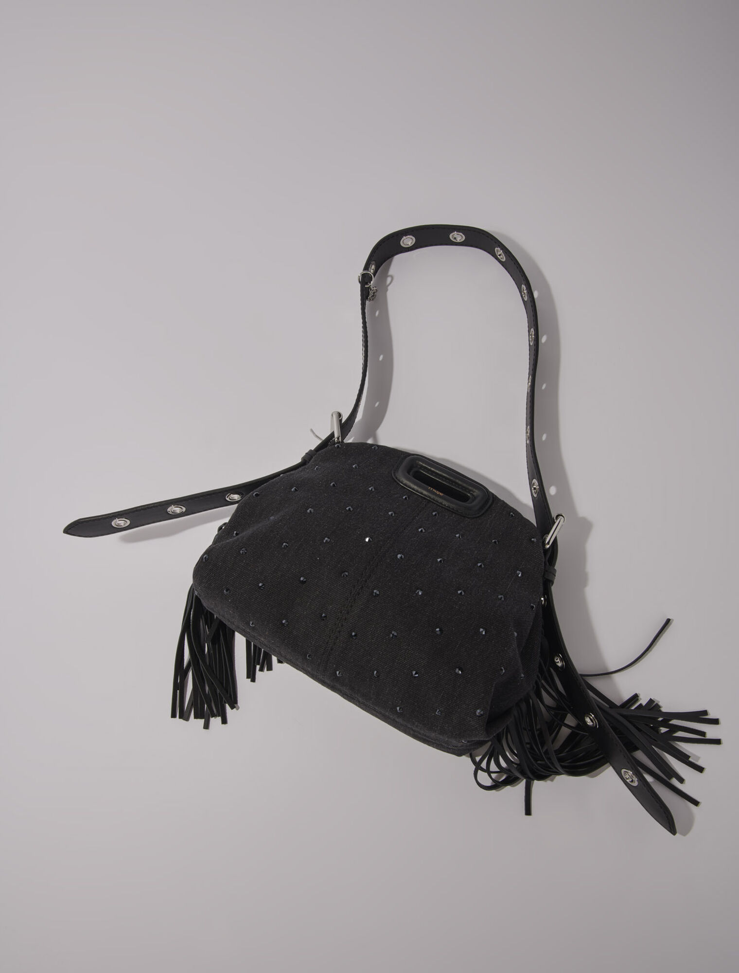 Sac Miss M Mini en denim à strass