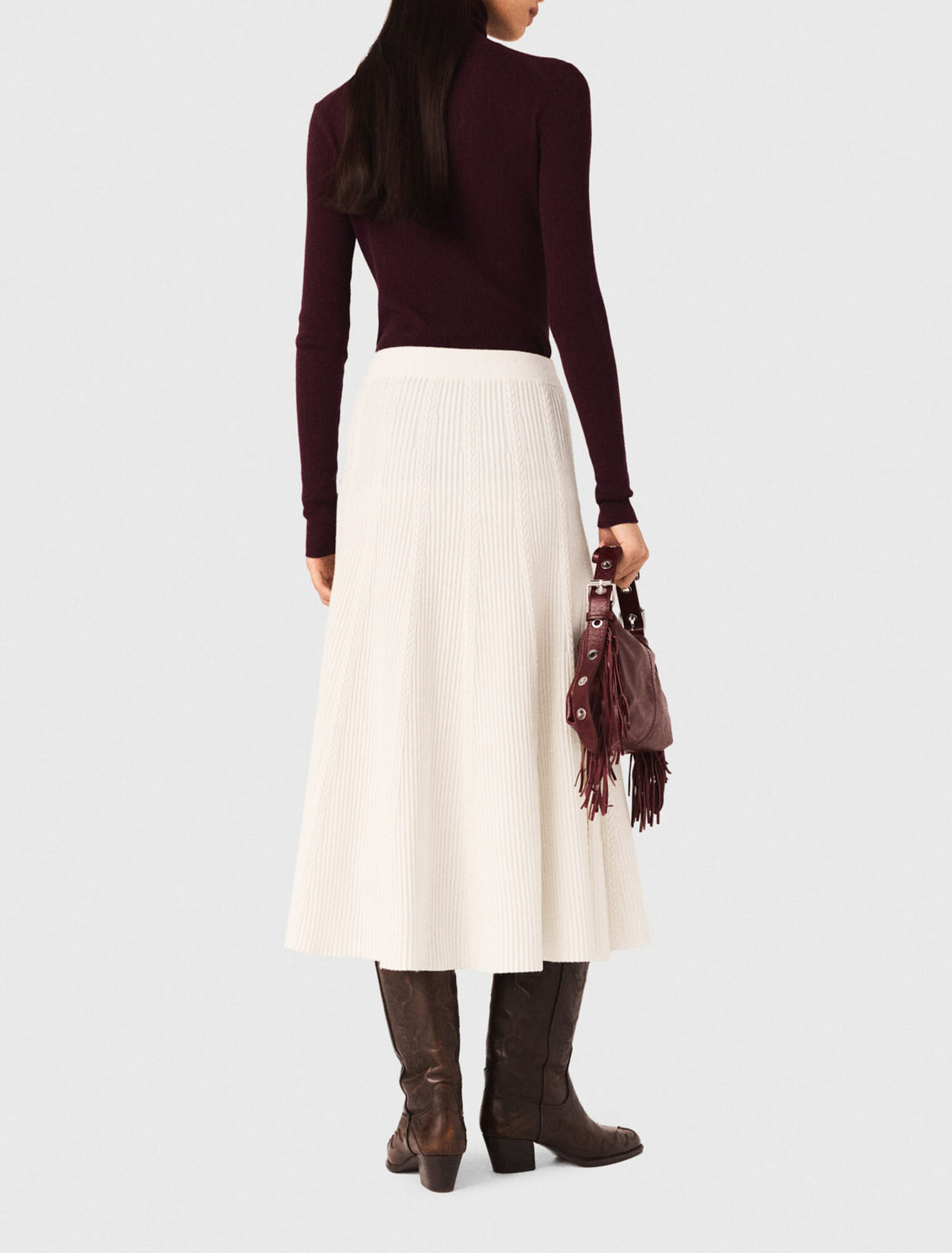 Long knit skirt