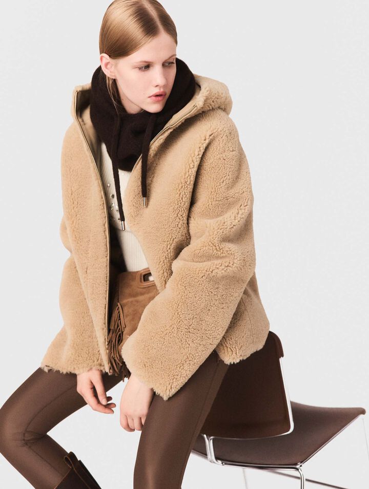 Manteau réversible avec capuche