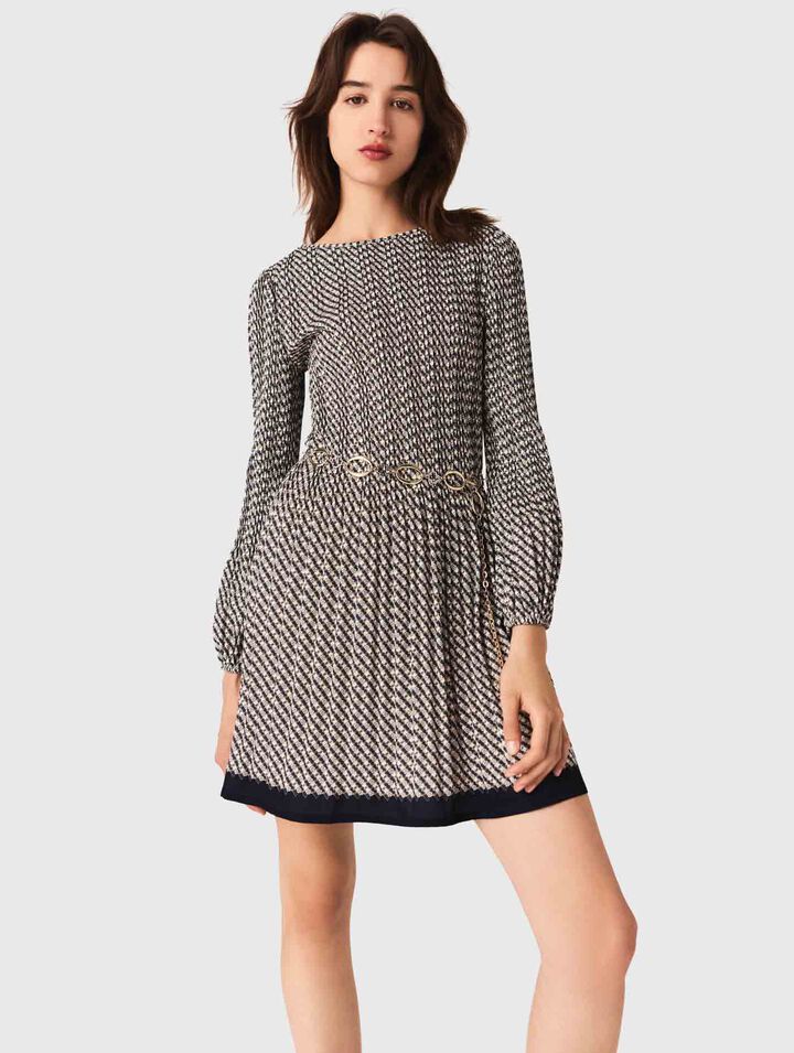 Robe plissée imprimée