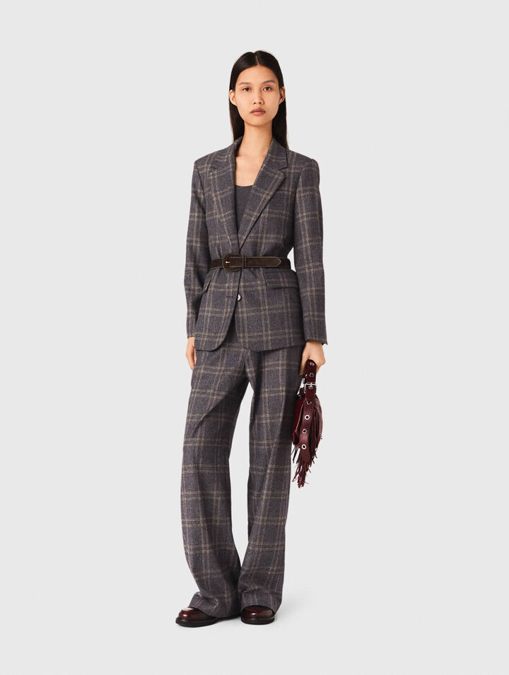 Veste de tailleur à carreaux 