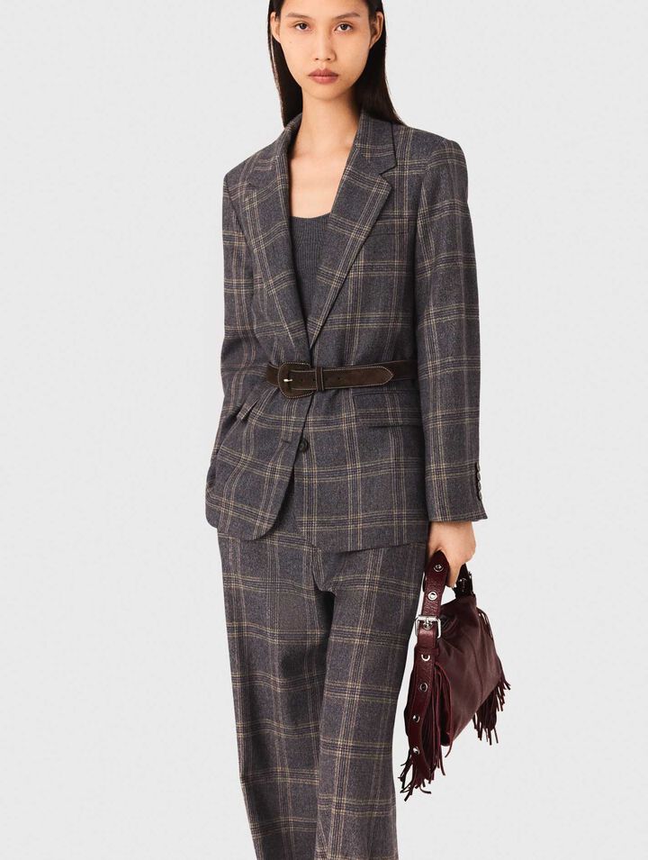 Veste de tailleur à carreaux 