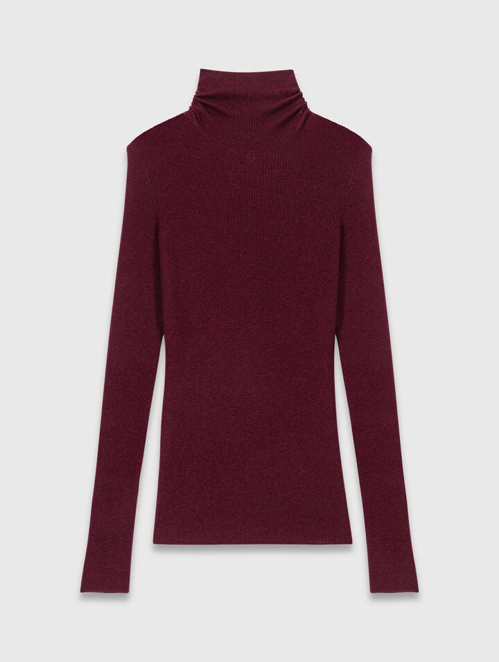 Second-skin roll-neck jumper