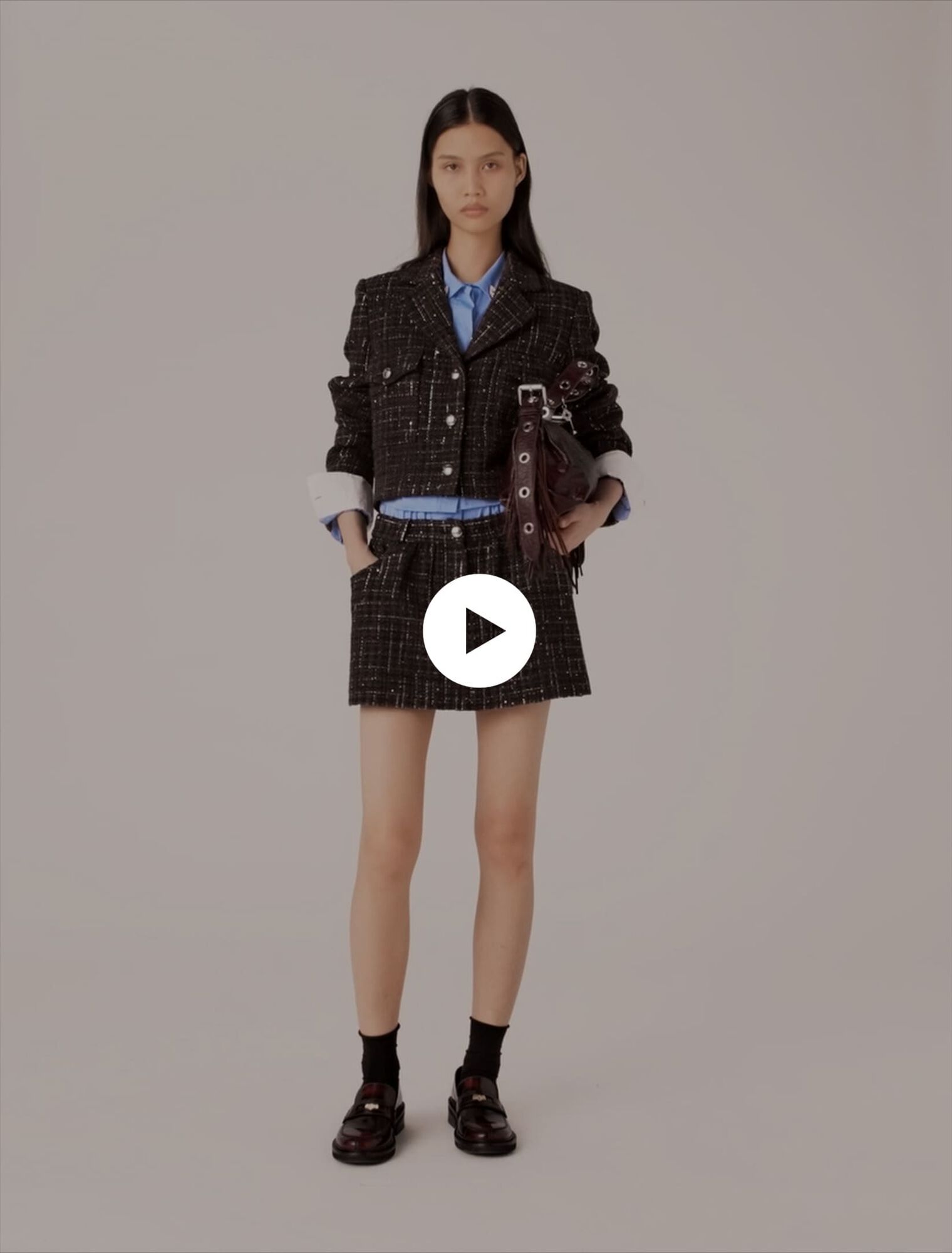 Veste courte en tweed
