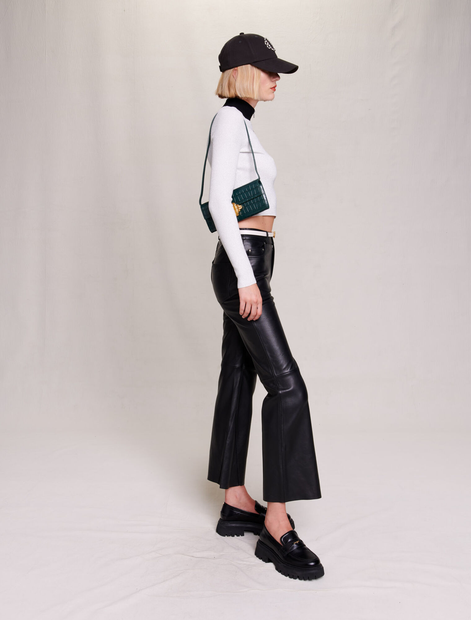 Pull court en maille fantaisie