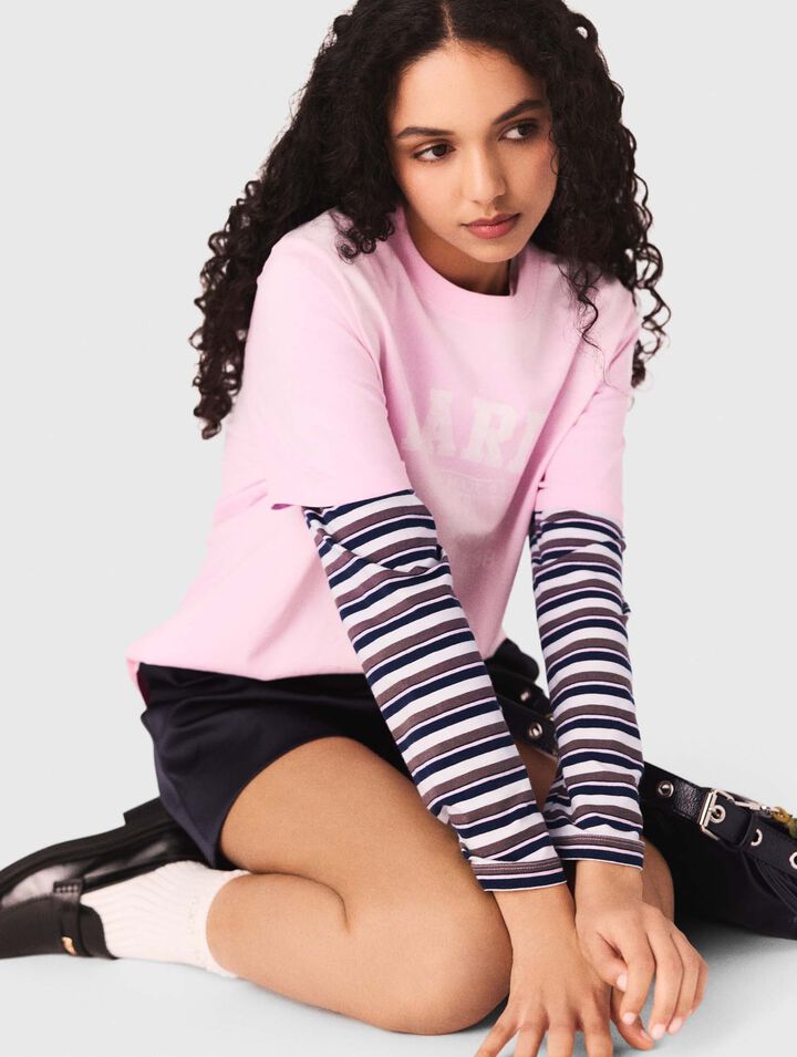 Tee shirt avec imprim&eacute; marin