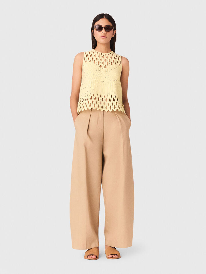 Top en crochet strass&eacute;