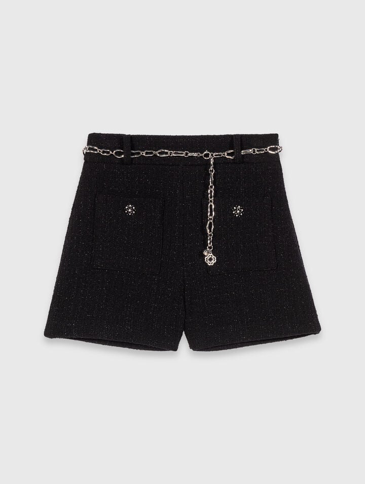 Short en tweed brillant