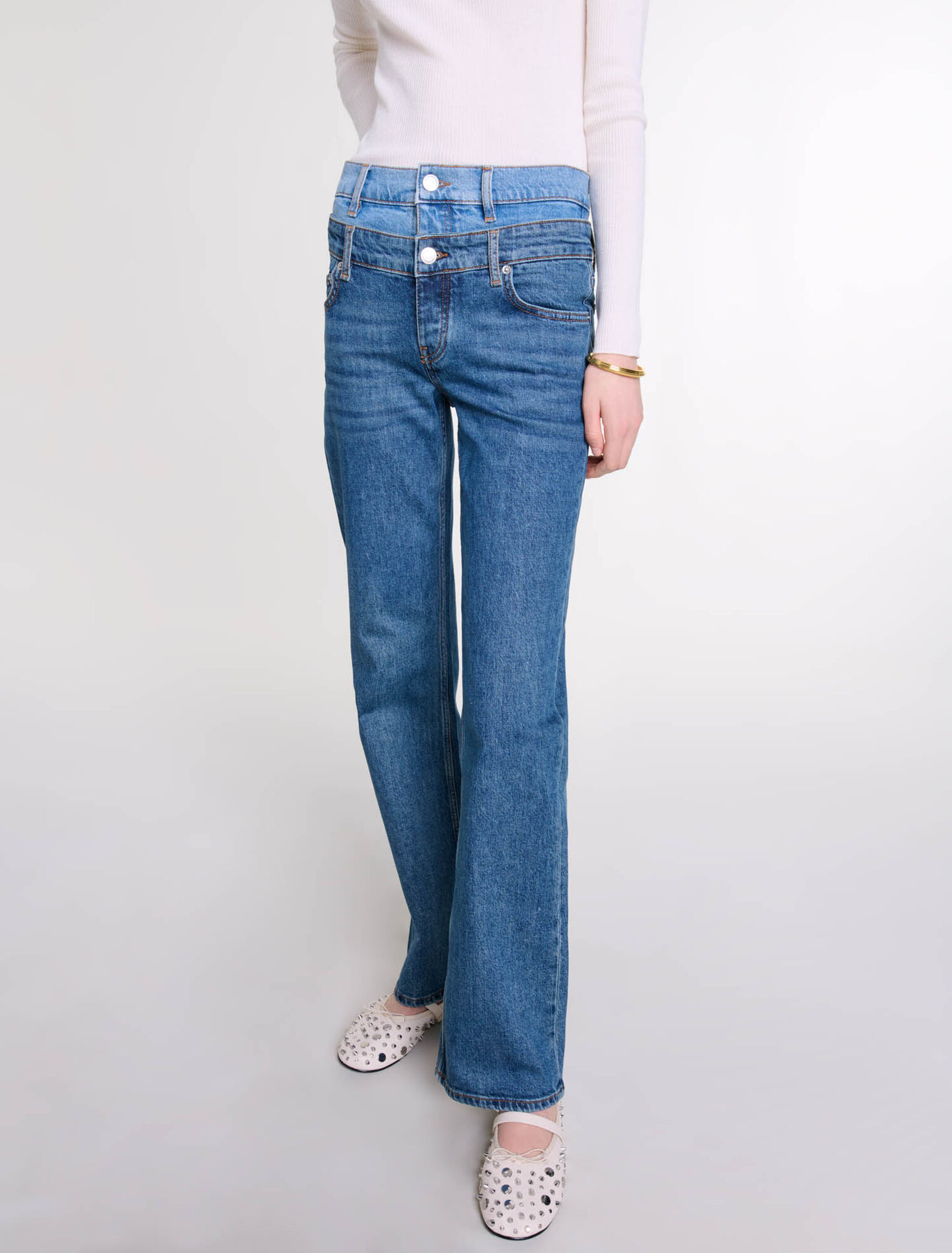 Jean double ceinture