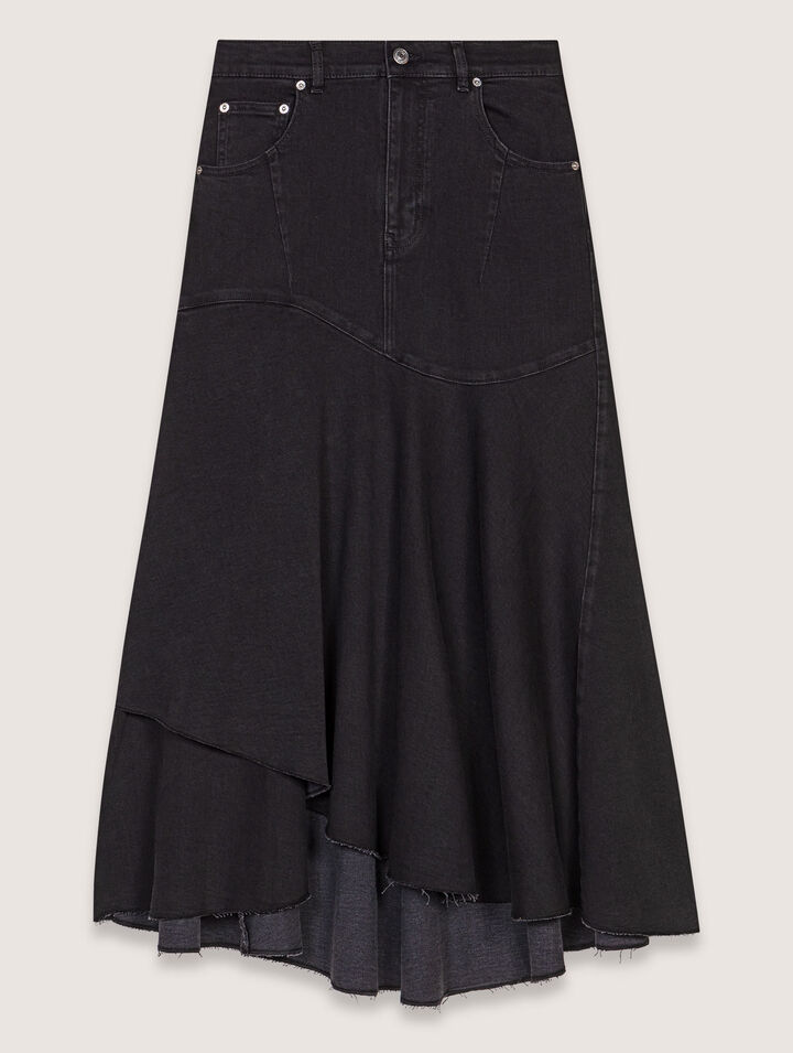 Asymmetrical long skirt